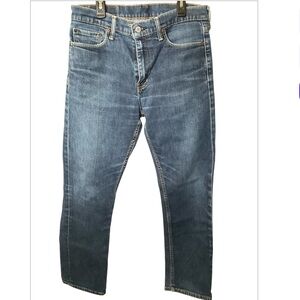 Levi's 513 Jeans Mens 32x30 Dark Blue Wash Denim Jean